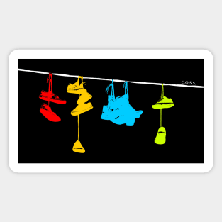 Shoes on a Wire Sticker